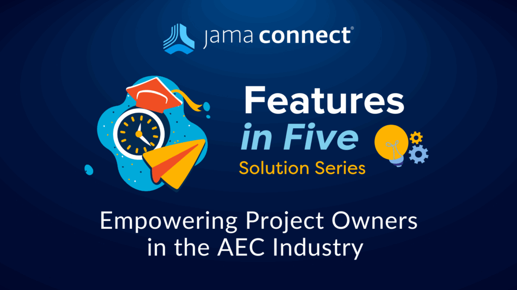 Dark blue background with text reading this topic is catered to project owners in the AEC industry.